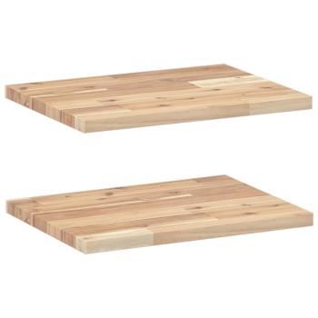 Schweberegale 2 Stk. 60x30x2 cm Massivholz Akazie Unbehandelt