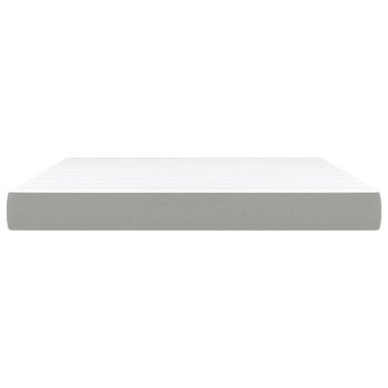 Taschenfederkernmatratze Mittel Hellgrau 152x203x20 cm Stoff