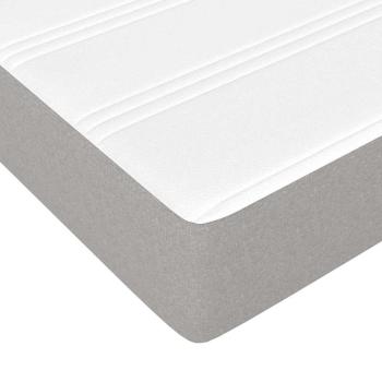Taschenfederkernmatratze Mittel Hellgrau 152x203x20 cm Stoff