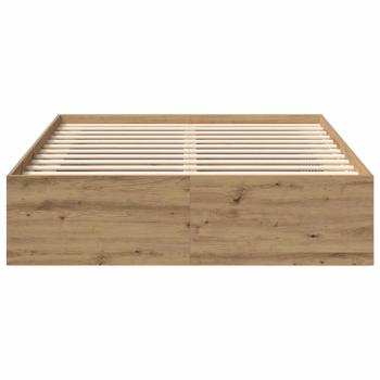 Bettgestell ohne Matratze Artisan-Eiche 140x200cm Holzwerkstoff