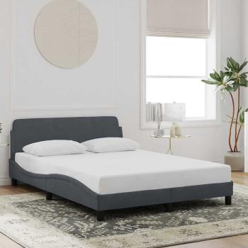 ARDEBO.de - Bettgestell "Dover" Dunkelgrau 137x190 cm Samt