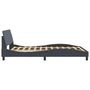 Bettgestell "Dover" Dunkelgrau 137x190 cm Samt