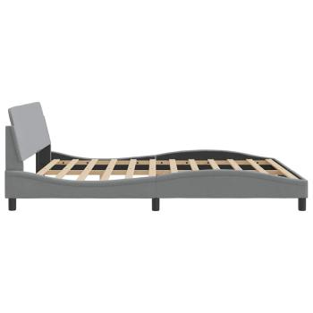 Bettgestell "Dover" Hellgrau 183x213 cm Stoff