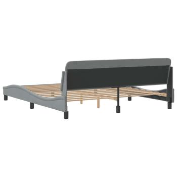 Bettgestell "Dover" Hellgrau 183x213 cm Stoff