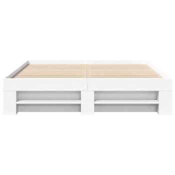 Bettgestell ohne Matratze Weiß 160x200 cm Holzwerkstoff