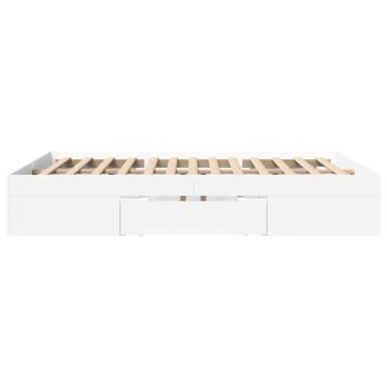 Bettgestell ohne Matratze Weiß 160x200 cm Holzwerkstoff