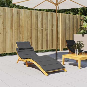 Sonnenliegen-Auflage Melange Anthrazit 186x58x4 cm Stoff