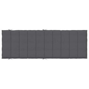 Sonnenliegen-Auflage Melange Anthrazit 186x58x4 cm Stoff