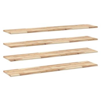 Schweberegale 4 Stk. 140x30x2 cm Massivholz Akazie Unbehandelt