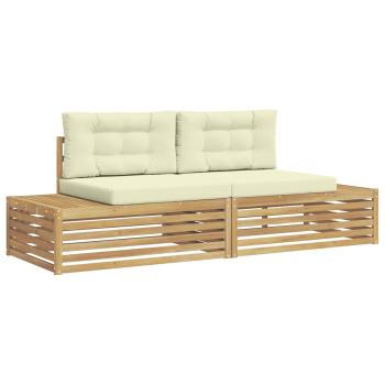 2 stk. Outdoor-Sofagarnitur Weiß