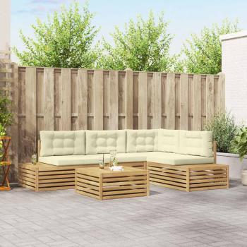 ARDEBO.de - 6 stk. Outdoor-Sofagarnitur Weiß
