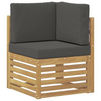 7 stk. Outdoor-Sofagarnitur Polyester Weiß und Anthrazit