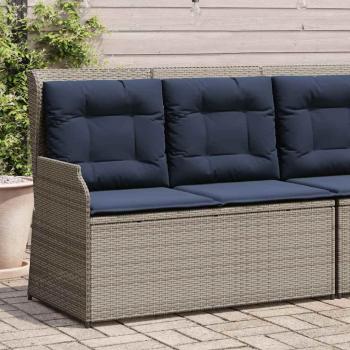 Gartenbank Grau Poly-Rattan