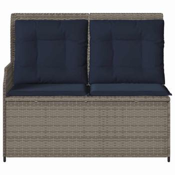 Gartenbank Grau Poly-Rattan