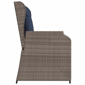 Gartenbank Grau Poly-Rattan