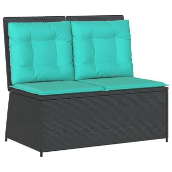Gartenbank Schwarz Poly-Rattan