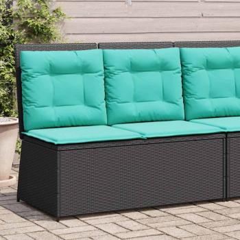 Gartenbank Schwarz Poly-Rattan