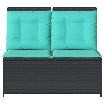 Gartenbank Schwarz Poly-Rattan