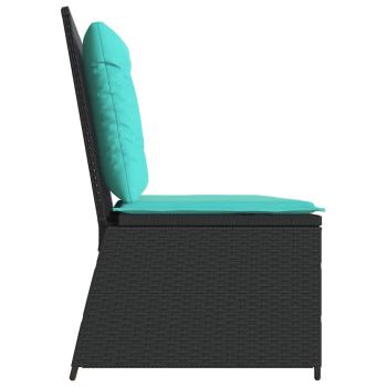 Gartenbank Schwarz Poly-Rattan