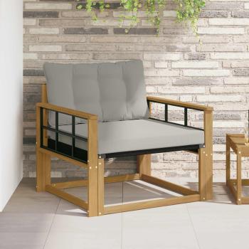 ARDEBO.de - Outdoor-Sofagarnitur Massives Akazienholz und Textilene