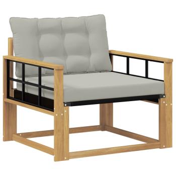 Outdoor-Sofagarnitur Massives Akazienholz und Textilene
