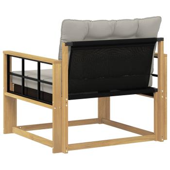 Outdoor-Sofagarnitur Massives Akazienholz und Textilene