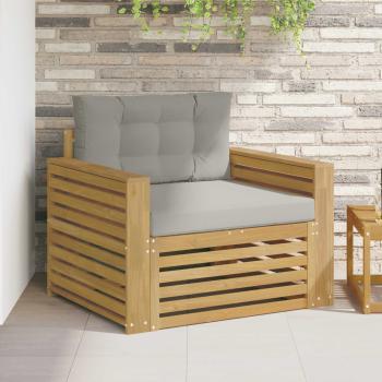 ARDEBO.de - Outdoor-Sofa Polyester Braun und Hellgrau