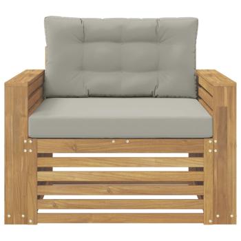 Outdoor-Sofa Polyester Braun und Hellgrau