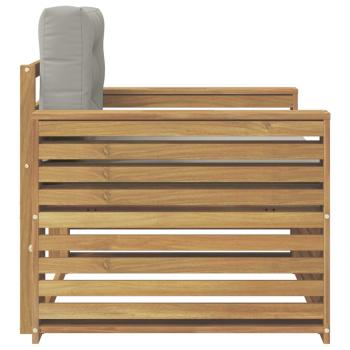 Outdoor-Sofa Polyester Braun und Hellgrau