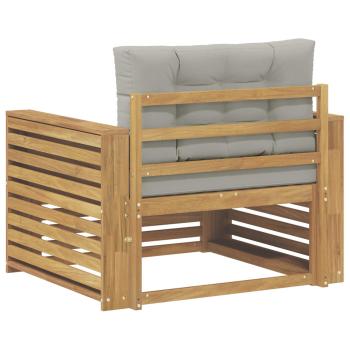 Outdoor-Sofa Polyester Braun und Hellgrau