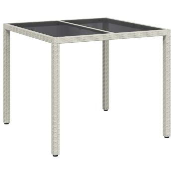 Gartentisch Weiß 90 x 90 x 75 cm Poly-Rattan
