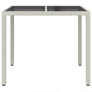 Gartentisch Weiß 90 x 90 x 75 cm Poly-Rattan