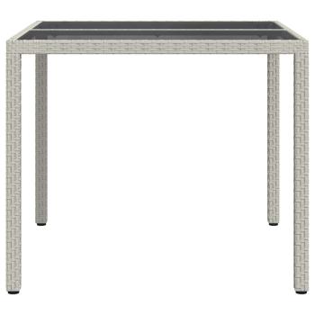 Gartentisch Weiß 90 x 90 x 75 cm Poly-Rattan