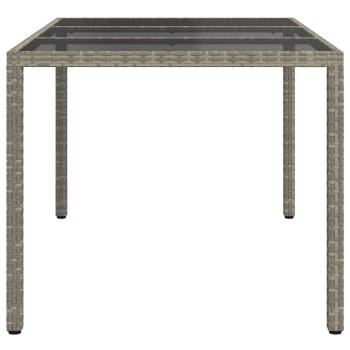 Gartentisch Grau 150 x 90 x 75 cm Poly-Rattan
