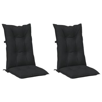 Set Hochlehner-Stuhlkissen 2 stk. Polyester Melange Schwarz