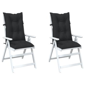 Set Hochlehner-Stuhlkissen 2 stk. Polyester Melange Schwarz