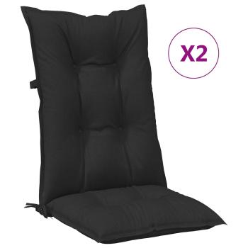 Set Hochlehner-Stuhlkissen 2 stk. Polyester Melange Schwarz