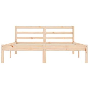Bettrahmen Natur 208,5 x 157,5 x 69,5 cm Massivholz Kiefer