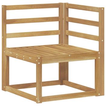 Outdoor Ecksofa Massivholz Akazie Weiß 63 x 63 x 73 cm