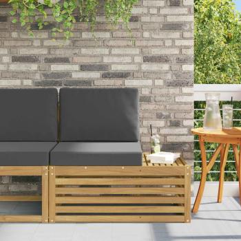 ARDEBO.de - Outdoor Endsofa Weiß 91 x 63 x 73 cm Massivholz Akazie