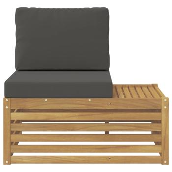 Outdoor Endsofa Weiß 91 x 63 x 73 cm Massivholz Akazie