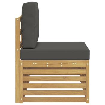 Outdoor Endsofa Weiß 91 x 63 x 73 cm Massivholz Akazie