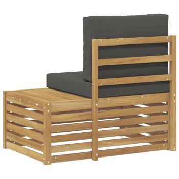 Outdoor Endsofa Weiß 91 x 63 x 73 cm Massivholz Akazie