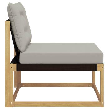 Outdoor Mittelsofa mit Kissen Weiß 79 x 83 x 73 cm Stahl