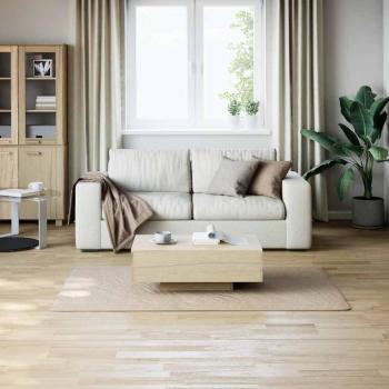 Shaggy-Teppich Beige 120x183 cm Polyester