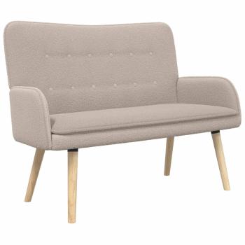 2-Sitzer Sofa Hellgrau 115 x 61 x 87 cm Bouclé