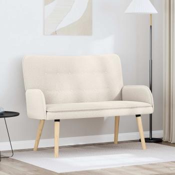 ARDEBO.de - 2-Sitzer Sofa Creme 115 x 61 x 87 cm Bouclé