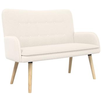 2-Sitzer Sofa Creme 115 x 61 x 87 cm Bouclé