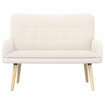 2-Sitzer Sofa Creme 115 x 61 x 87 cm Bouclé
