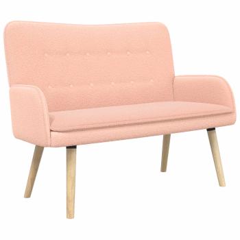 2-Sitzer Sofa Rosa 115 x 61 x 87 cm Bouclé